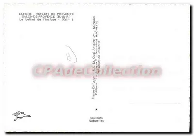 Dzwonnica z zegarem — Salcans-de-Provence (B.-du-R.) — Wydawnictwo Cigogne — Rewers