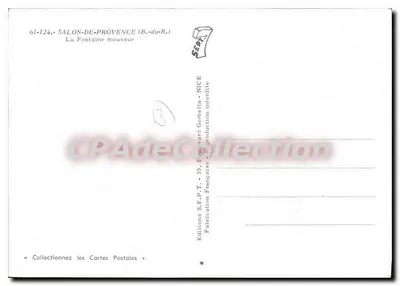 Salon-de-Provence (B.du-R.) — Fontanna z wyciętym drzewem — Wydawnictwo S.E.P.T. - Édouard Gorbella — Rewers