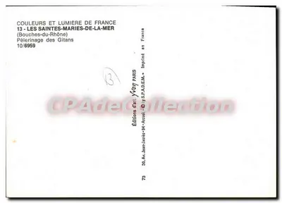 Pellegrinaggio dei Gitani — Les Saintes-Maries-de-la-Mer — Éditions d'Art — Verso