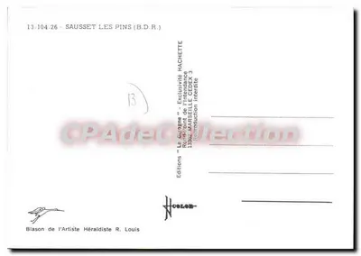 Sausset les Pins — vista panorâmica — Edições Hachette — Verso