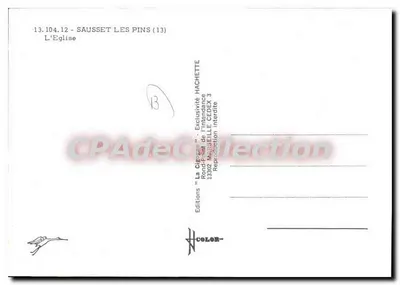 Sausset-les-Pins — A Igreja — Edições 'La Cigogne' — Verso
