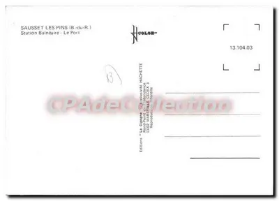 Sausset-les-Pins — Port — A. Cigogne — Rewers