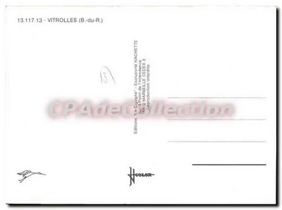Vitrolles — widok panoramiczny i zabytki — Wydawnictwo 'la Cipogne' — Rewers