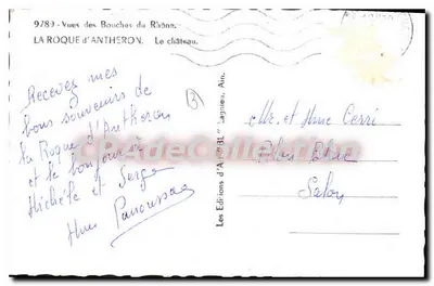 La Roque-d'Anthéron — Das Schloss — Les Éditions d'Art 'BL' Lagnieu, Ain, n°9789 — Rückseite