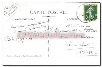 La Tour d'Aigues — Zamek przed 1793 — Stara pocztówka de Collection — Rewers