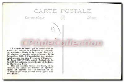 Les Pennes-Mirabeau — La Lanterne du Souvenir — Edizione Koullak — Verso
