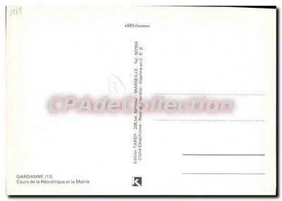 Gardanne — Cours de la République — Wydawnictwo Tardy — Rewers