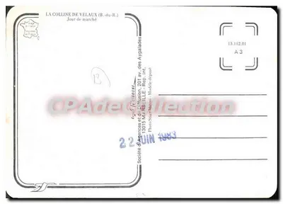 De heuvel van Velaux — Markttag — Maatschappij van Agencies en Distributie, 13015 Marseille — Achterkant