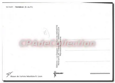 Ventabren — Widok panoramiczny i zabytki — Roquefeuille — Rewers