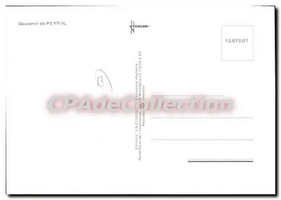 Peypin — Souvenir de Peypin — Édition 'LA CIOGNE' à Marseille — Rewers