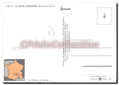 Zamek Florans — La Roque-d'Anthéron (Bouches-du-Rhône) — Wydawnictwo Hachette — Rewers