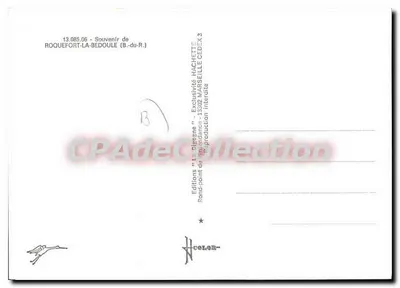 Roquefort-la-Bédoule — widok panoramiczny i budynki religijne — Wydawnictwo 'La Citroline' Hachette — Rewers