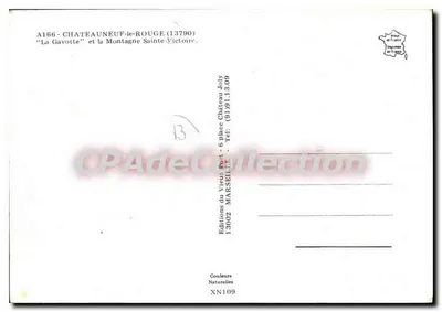 Châteauneuf-je-Rouge — 'La Gavotte' e a Montanha Santa Vitória — Éditions du Vieux Port — Verso