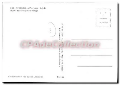 Jouques w Prowansji — Piekna uliczka wioski — Fotografia ERTA - Prowansja — Rewers