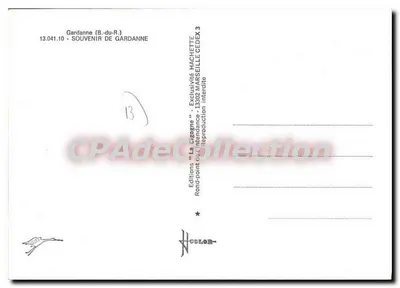 Gardanne — vista da torre, do vilarejo e da fábrica — Edições 'La Cigogne' — Verso