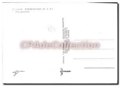 Barbentane — Vista geral — Editions La Cigogne — Verso