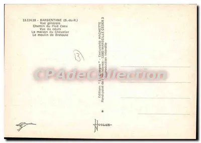 Barbentane — Vista geral, moinho, ruínas — Edições 'L. C. C. C.' — Verso