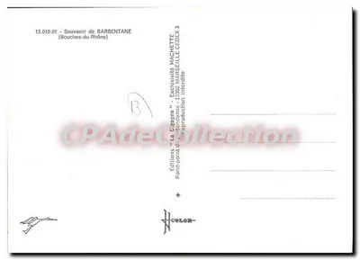 Barbentane — Colagem de locais com Tarascon, Saint-Rémy-de-Provence e Arles — Edições 'La Cigogne' — Verso