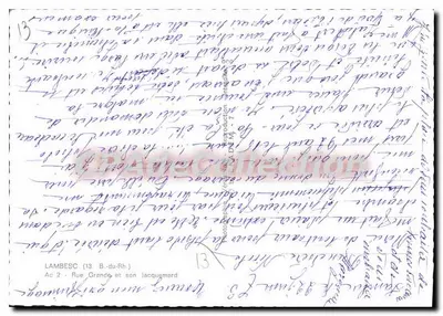 A Torre da Relógio em Lambesc — editor desconhecido, n° de série 13 — Verso