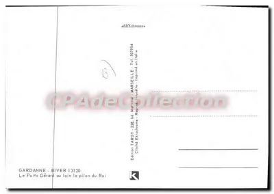 Gardanne - Le Puits Gérard w oddali pilon króla — Wydawnictwo Tardy, nr 228 — Rewers