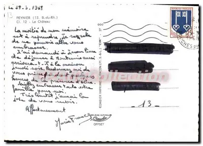O Castelo — Peynier (13, B.-du-Rh.) — Impressor Combier — Verso