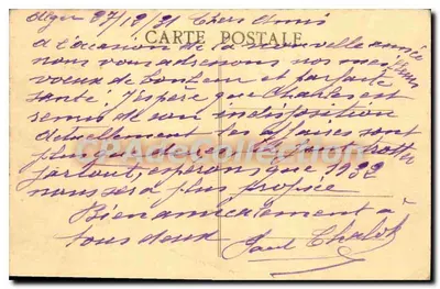 Alger — Il Boulevard e i Moli — Cartolina d'epoca deCollection — Verso