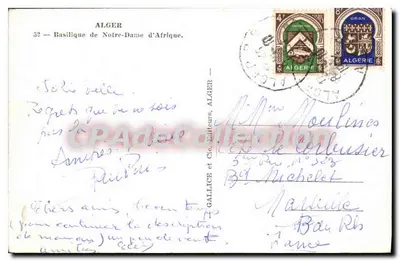 Basilica di Nostra Signora d'Africa — Algeri — editore Gallicie e Cie, n°52 — Verso
