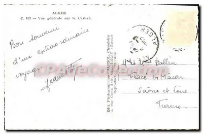 Algieria — Ogólny widok Casbah — Édit. Photographique TANSOL, Algieria — Rewers