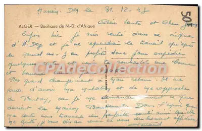 Alger — Basiliek van Onze Lieve Vrouw van Afrika — uitgever Cim — Achterkant