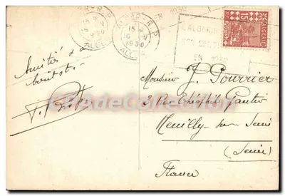 Algier - Piątek na cmentarzu El-Kellar — Stara pocztówka deCollection, nr 203 — Rewers