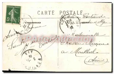 Algieria — Plac Bugeaud i Hotel 19. Korpusu Armii — wydawca Morimerie, nr 219 — Rewers