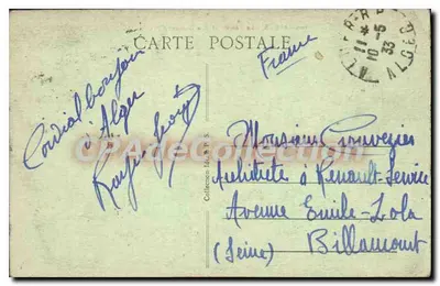 Algier — Teatr i ulica Damont-d'Urville — wydawca nieznany, nr 106 — Rewers