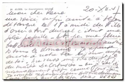 Hôtel de Ville w Algerze — widok panoramiczny — Wydawnictwo Sainte-France, nr 26 — Rewers