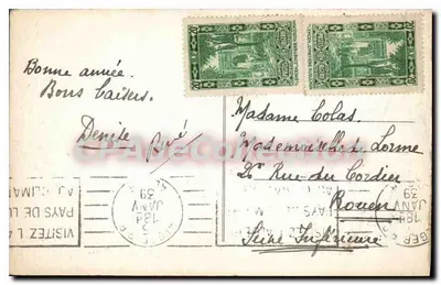 Alger — El Teatro y Plaza Bresson — CPAdéCollection — Reverso