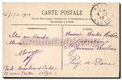ALGER - Nowy Hotel Pocztowy - E. S. (n°287) — Rewers