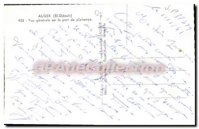 Algieria — Ogólny widok na port turystyczny — Wydawnictwo Jomone, nr 488 — Rewers
