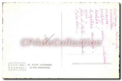 Alger — Mezquita Sidi Abderrahman — L. & Y. Alger, nr 60 — Rewers