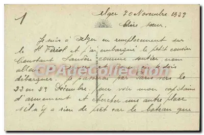Algér - Vue générale prise de la Casbah — éditeur inconnu, n° 5 — Rewers