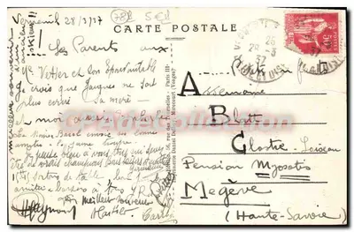 Verneuil-sur-Seine (S.-et-O.) — A Entrada do Castelo — Edit. Beverina, n° 6856 — Verso