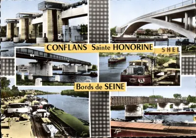 Conflans-Sainte-Honorine — Margens do Sena — editor Lyca, número de série não visível
