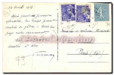 Niort — Les Halles i Kościół św. Andrzeja — Wydawca Egarnier, nr LL 10 — Rewers