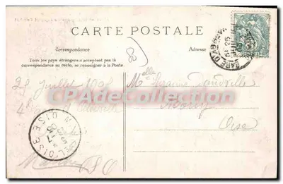 Abbeville — A Praça e Monumento ao Almirante Courbet — Editor A. Neau — Verso
