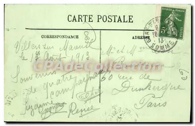 Abbeville — La Place de l'Amiral Courbet et l'Église Saint-Valéran — éditeur anonyme, n° 86 — Reverso
