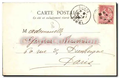 Amiens — Plac Gambetta — Zegar Dewally — L. Caron, fot.-wyd., Amiens — Rewers