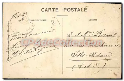 Amiens - A Estação St-Roch — Bilhete postal antigo n°329, edição L. C. — Verso