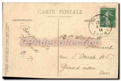 Amiens - Hospice Saint-Victor — editor Lacour-Berthiot, n° 111 — Verso