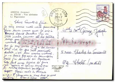 Amiens (Somme) - Vista aérea - El Pigeonnier - editor C.M. (CIM) — Reverso
