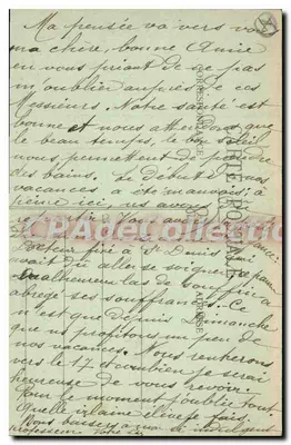 Onival - Plaża — widok plaży i budynków — Maurice Devogue, wydawca, nr 26 Grande-Rue, Ault — Rewers
