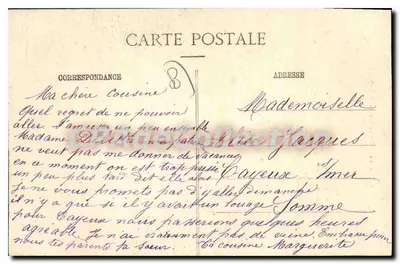 AULT - Les Falaises (côté Tréport) — widok plaży i skał — Maurice Léveque, fot. wyd., 26, Grande-Rue, Ault — Rewers
