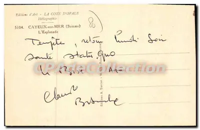 Cayeux-sur-Mer — A Esplanada — A. Terrier — Verso